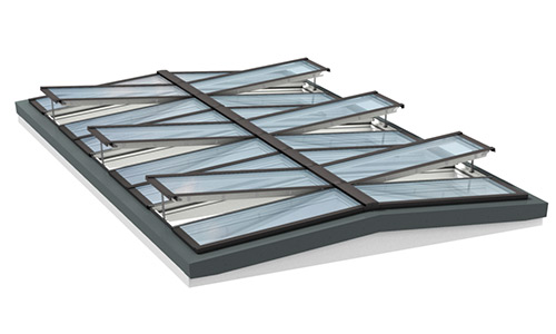 Illustration of Ridgelight with beam skylight solution